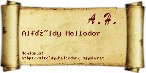Alföldy Heliodor névjegykártya